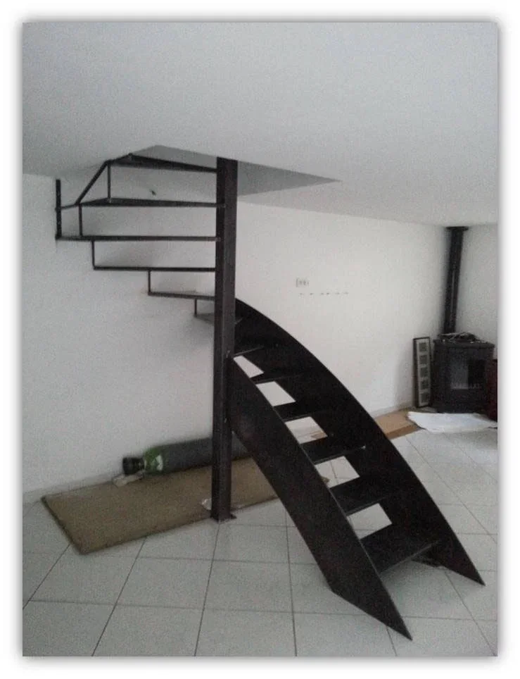 Escalier à double limon double quart tournant