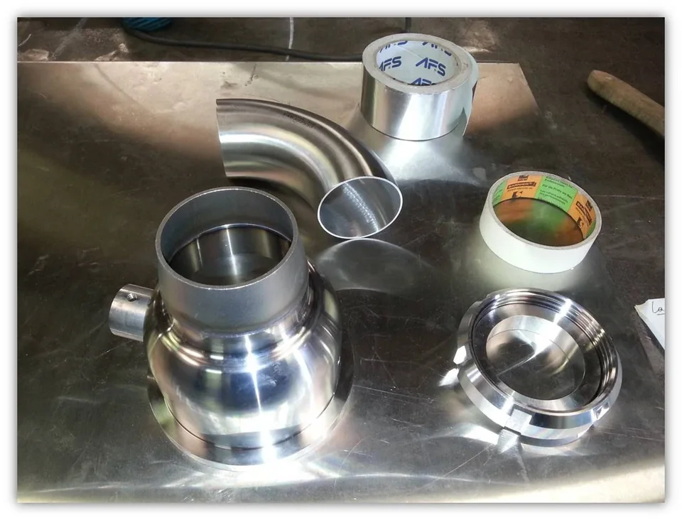 Fabrication de raccords inox pour cave